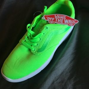 Bright Lime Green Vans - work out shoes